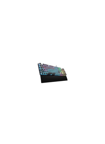 اشتري F2088 WIND Full Gaming Mechanical Keyboard – BLUE Switches - Rainbow LED Backlit - EN 104 PBT Keycaps and Metal Panel - Multimedia Control Knob & Wrist Rest - Software | Silver/Black في مصر