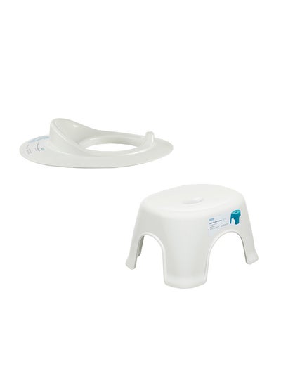 Buy Notoro Potty Training Seat And Stool Bathchair, White in UAE