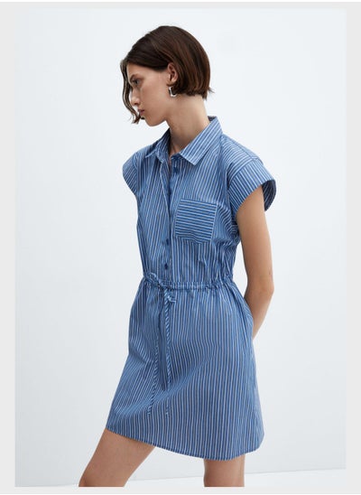 Buy Tie Detail Button Down Dress in Saudi Arabia