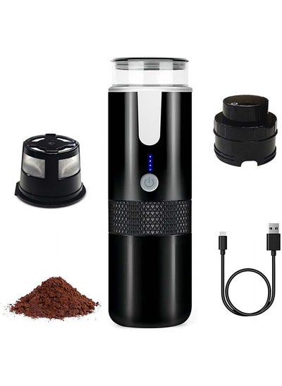 Buy Portable Coffee Maker,Electric Travel Coffee Maker,Compatible with Coffee Capsules and Ground Coffee with USB-C for Office/Camping/Outdoors in Saudi Arabia