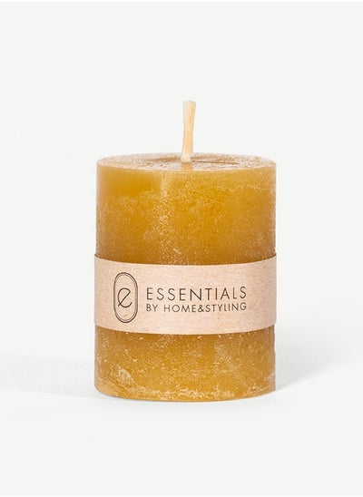 Buy Leena Pillar Candle Amber -4x5cm in UAE