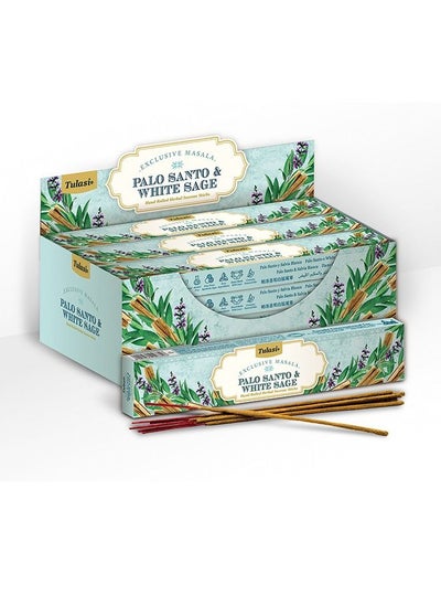 اشتري Palo Santo & White Sage  15g  Masala Agarbathi Incense Pack of 12 في الامارات