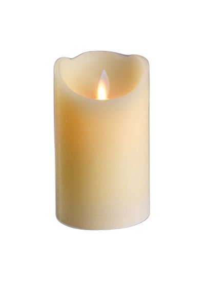 اشتري Kaemingk Led Waving Candle Wax Wave Topindoor Cream & Warm White 12.5Cm, 1 Piece في الامارات