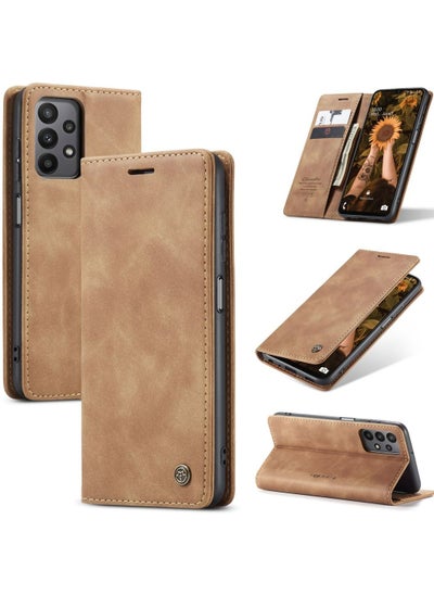 اشتري Phone Case Compatible with Samsung Galaxy A23 with Card Holder High-end Retro Leather Shockproof Protective Wallet Case في السعودية