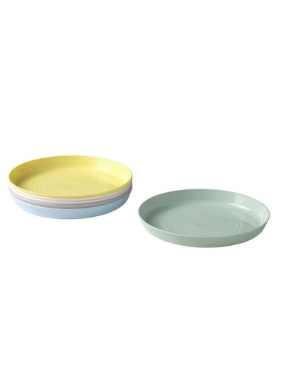 Buy Pack Of 6 Scratch Resistant and Grip-friendly Plate For Kids Multicolour in UAE