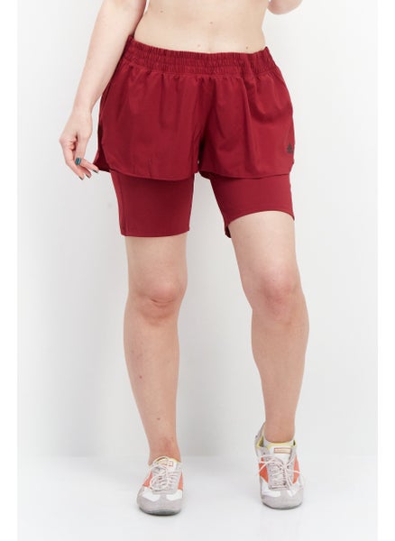 Buy Women Sportswear Fit Training Short, Maroon in UAE