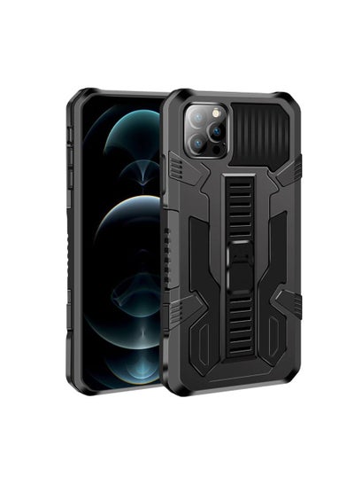 اشتري iPhone 12 Pro Max Case, Shockproof Hybrid Armor Heavy Duty Cover Case for iPhone 12 Pro Max 6.7" Black في الامارات
