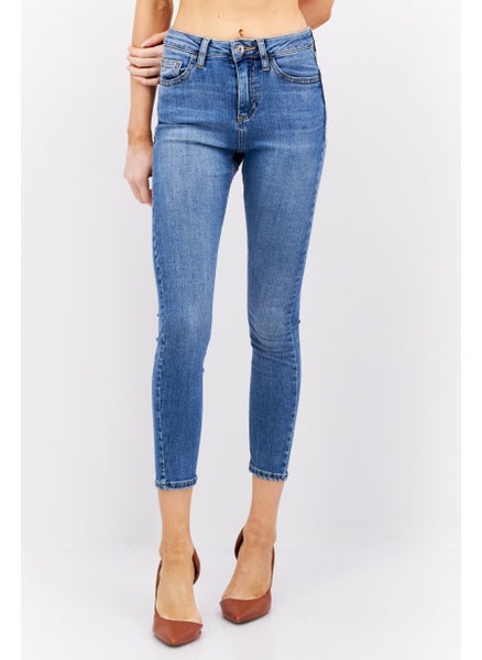 اشتري Women Skinny Fit Wash Stretchable Denim, Blue في السعودية