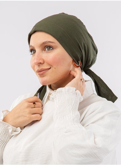 Buy Padded Cotton Bonnet Hunter Green For Women in Egypt