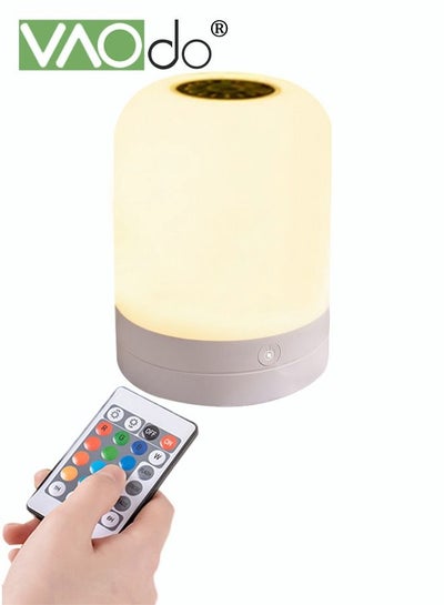 Buy LED Night Light 13 Colors Touch Adjustable Eye Protection Desk Lamp Remote Control USB Rechargeable Bedside Table Lamp, in UAE