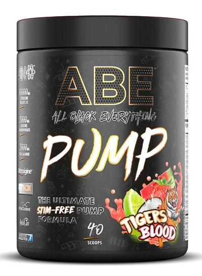 Buy ABE Pump Stim Free ,Tigers Blood, 40 Scoops 500 Grams in UAE