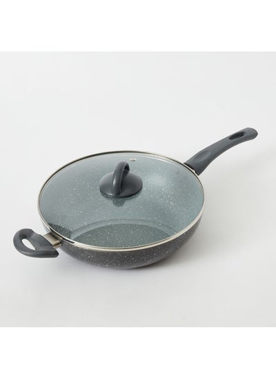 Buy Onyx Non-Stick Wok Pan With Lid and Induction Base in UAE