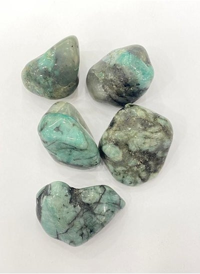 Buy NATURAL EMERALD TUMBLED STONE PER PIECE in UAE