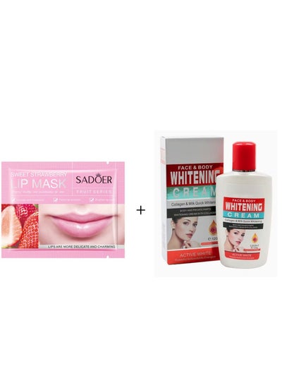 Buy A set consisting of (whitening cream for sensitive areas + lip mask with strawberry extract) in Saudi Arabia