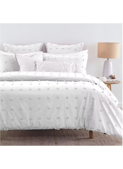 اشتري 6 Piece King Size Bedding Comforter Set Lightweight Bedding Soft Breathable Premium Quality Includes 1x King Comforter 1x Fitted Sheet 4x Pillow Shams 200*200+30 cm White في الامارات