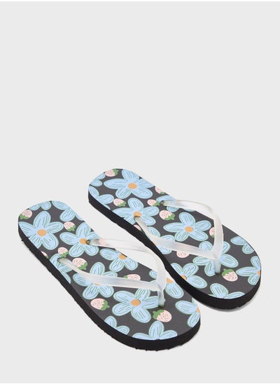 Buy Floral Print Flip Flop in Saudi Arabia