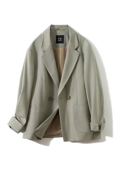 اشتري Japanese Casual Suit Set Loose Fit Green [Coat]] في السعودية