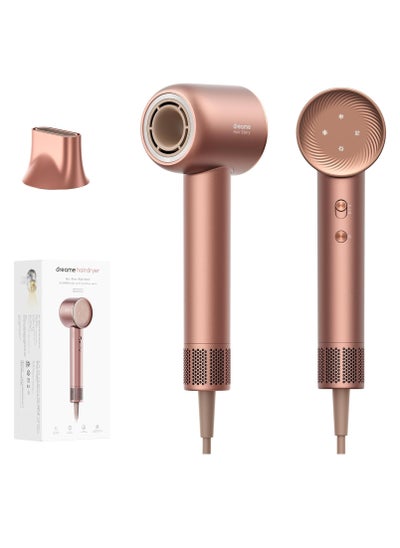 Buy Dreame Hair Glory Hair Dryer, Quick-Drying, 110,000 RPM High-Speed Motor, 70m/s Airflow Speed, Powerful Negative Ions Technology, Lightweight, Temperature and Airspeed Control, Rose Gold in UAE