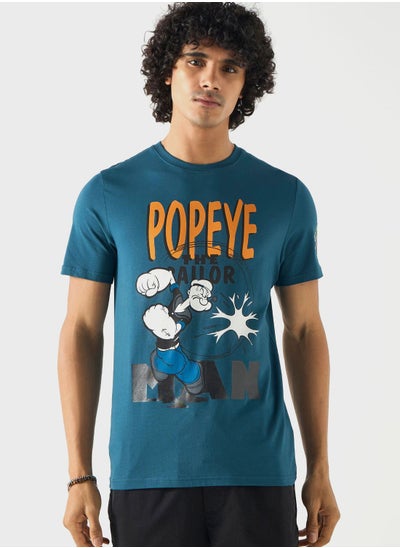 Buy Popeye Graphic Print T-Shirt in UAE