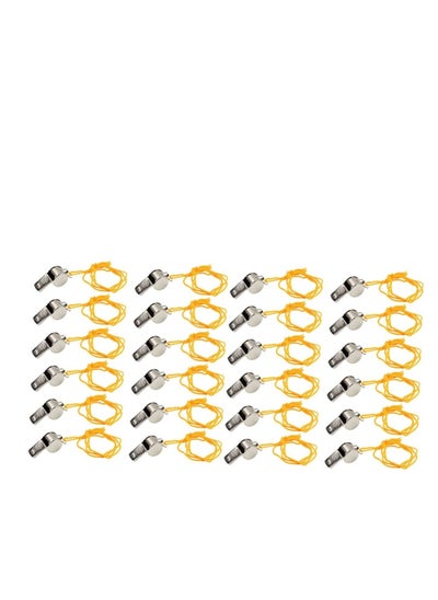 Buy 24-Piece Stainless Steel Pendant Lifeguards/Sport Whistle in Saudi Arabia