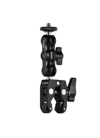 اشتري Multi-functional Clamp Ball Mount Clamp Articulating Friction Arm Super Clamp with 1/4 Inch Screw for GPS Monitor LED Video Light Flash Light Microphone في السعودية