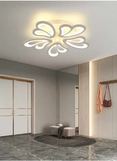 Buy Modern Ceiling Light Dimmable LED Chandelier Flush Mount Ceiling Lights Remote Control Acrylic Leaf Ceiling Lamp Fixture for Living Room Dining Room Bedroom 60W in UAE