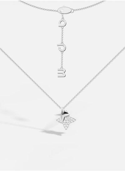 Buy APM Zirconia Women's Fashion Hexagram Silver Adjustable Necklace AC7687OX in UAE