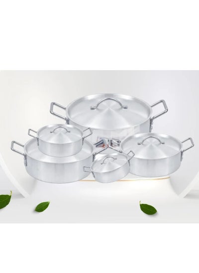 Buy Aluminum pot set consisting of 5 pots with two handles made in Pakistan very heavy in Saudi Arabia