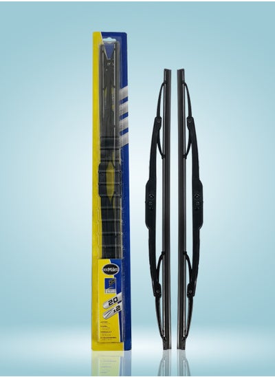 Buy 2 Pcs Car Wiper Blades. Professional Grade 20" Universal Car Wiper Blades. 2 Pcs Set - 100 MILES in Saudi Arabia