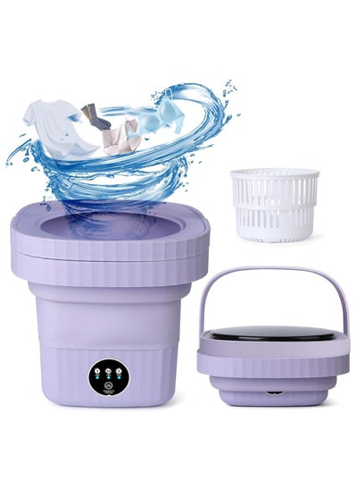 Buy Portable Washing Machine 6L Mini Washing Machine with 3 Modes Timing Cleaning Portable Washer with Soft Spin And Draining For Socks Baby Clothes Towels and Small Items in UAE