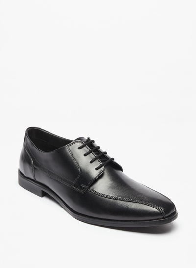 Buy Solid Lace-Up Derby Shoes in Saudi Arabia