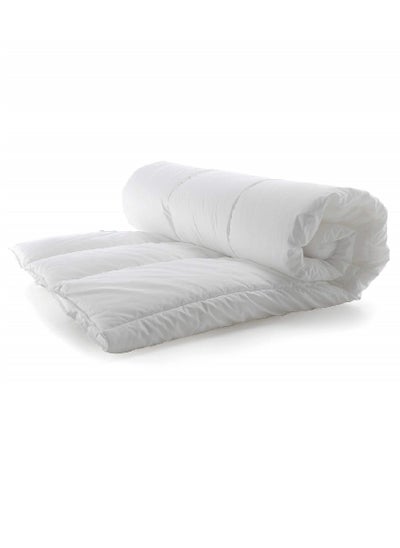 اشتري Duvet Insert Quilted Plain Cotton White 240x260cm في الامارات