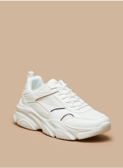 اشتري Women's Chunky Sports with Metallic Detail and Lace-Up Closure في السعودية