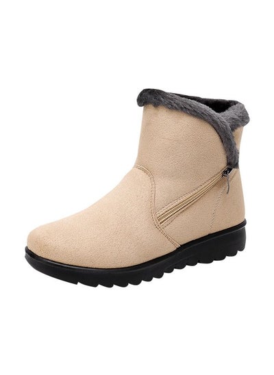 Buy Women's New Warm Snow Boots Cotton Khaki in Saudi Arabia