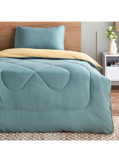 اشتري Derby 2-Piece Reversible Microfibre Single Comforter Set 220 x 135 cm في الامارات