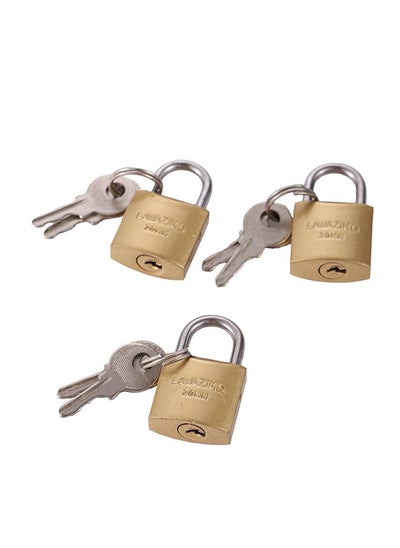 Buy 3-Piece Brass Padlock in Saudi Arabia