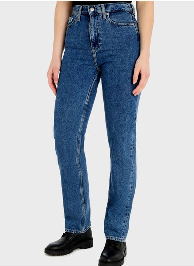 Buy High Waist Straight Jeans in UAE