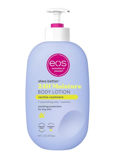 Buy eos Shea Better Body Lotion Vanilla Cashmere Made with Natural Shea, Vegan, 473 ml in UAE