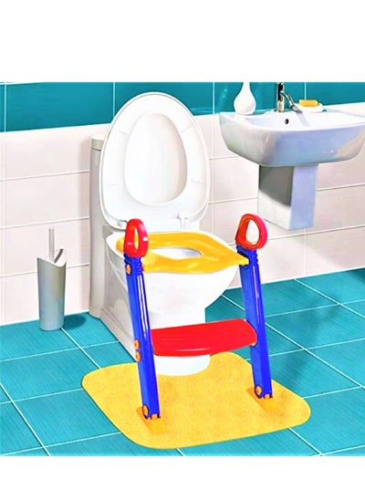 Buy Plastic Height Adjustable Baby Potty Toilet Trainer Seat With Step Ladder in UAE