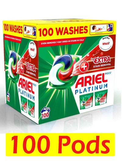 Buy 100-Pods Baby Platinum Extra Stain Removal Liquid Laundry Detergent Tabs/Pods For All Machines in UAE