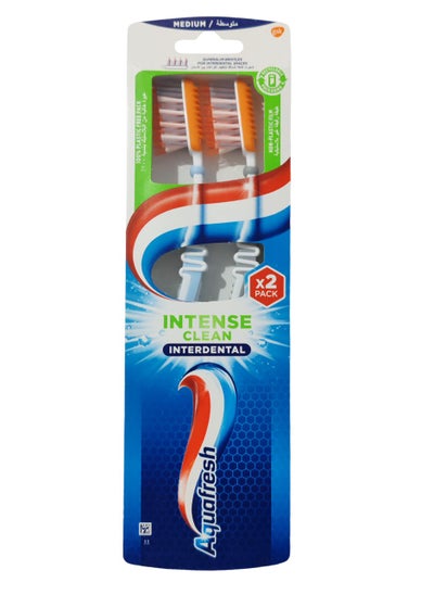 Buy Intense Clean Interdental Medium Toothbrush x2 Pack Multicolour in Saudi Arabia