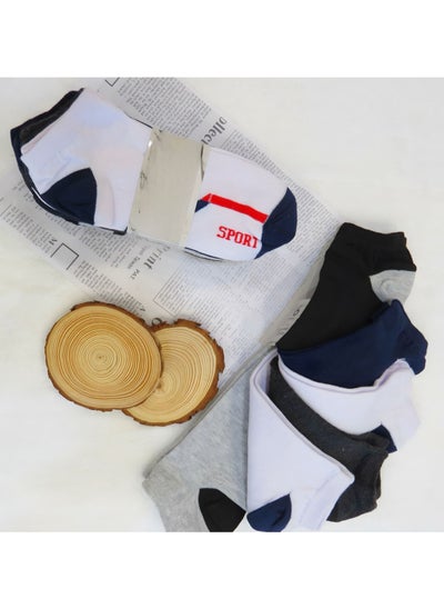 Buy Men's anti allergy and sweating socks, set of 12 pairs, high quality, multi colored. in Saudi Arabia