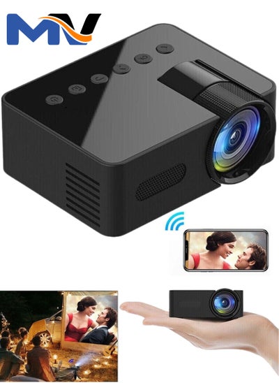 اشتري YT100 Mini Projector, Full HD 1080P Video Projector, Portable Outdoor Movie Projector with 4Ω 2W Speaker, Home Theater Movie Phone Projector with USB Interfaces and Remote Control في الامارات