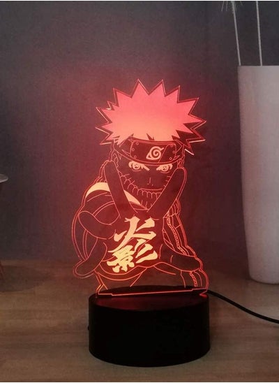 اشتري مصباح ليلي LED ثلاثي الأبعاد من Naruto Anime ، مصباح مكتبي يعمل باللمس USB ، 7 ألوان مصباح مكتب ليلي لغرفة النوم ، مصباح USB للتحكم عن بعد لديكور المنزل ، مصباح هدية عيد ميلاد الطفل في الامارات