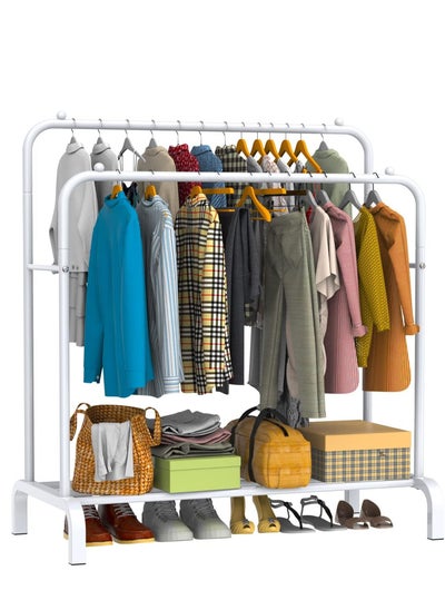 Buy Clothes Organizer And Holder Metal Stand White 110x55x146cm in Saudi Arabia