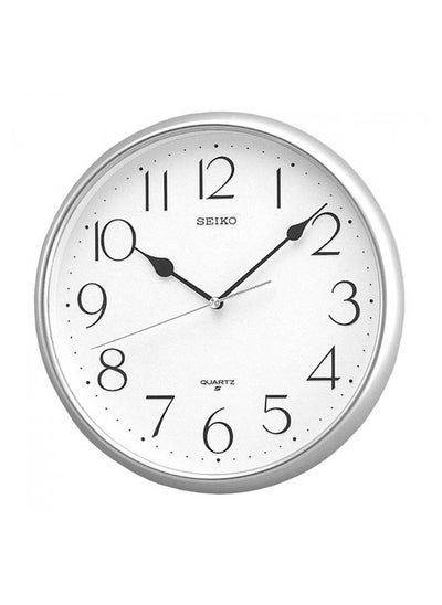 Buy QXA001S Analog Wall Clock - White/Silver Dial in Egypt