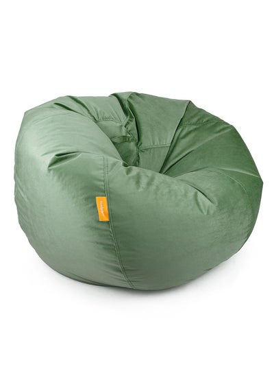 Buy Jumbble Suede Bean Bag with Filling | Ultimate Indoor Lounging Chair for All Ages | Velvet Soft Fabric | Filled with Polystyrene Beads(XXL, Army Green) in UAE