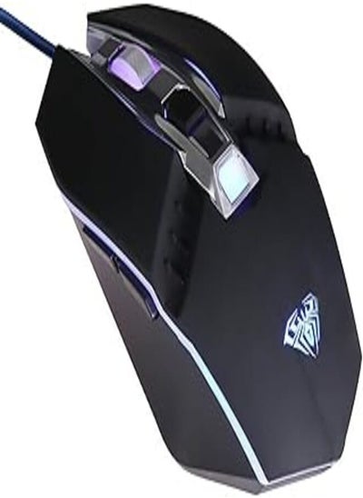 Buy Aula S22 7 Button 2400 Dpi Gaming Mouse with Led Light - Black in Egypt