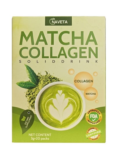 Buy Nutrition Matcha Hydrolyzed Collagen Peptides Powder Matcha Green Tea For Gut Health Non Gmo 3G 20 Packs in Saudi Arabia