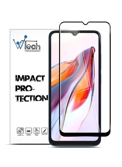 Buy Premium E2E Full Glue Full Cover Tempered Glass Screen Protector For Xiaomi Redmi 12C 4G 2022 Clear/Black in Saudi Arabia